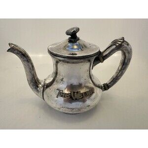 Antique Reed & Barton Silverplate Teapot No. 875 Iportion Pat. 1898 Engraved